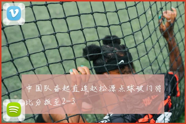 中国队奋起直追赵松源点球破门将比分扳至2-3